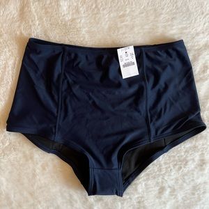 J. Crew High Rise Swim Bottoms, Navy M. NWT